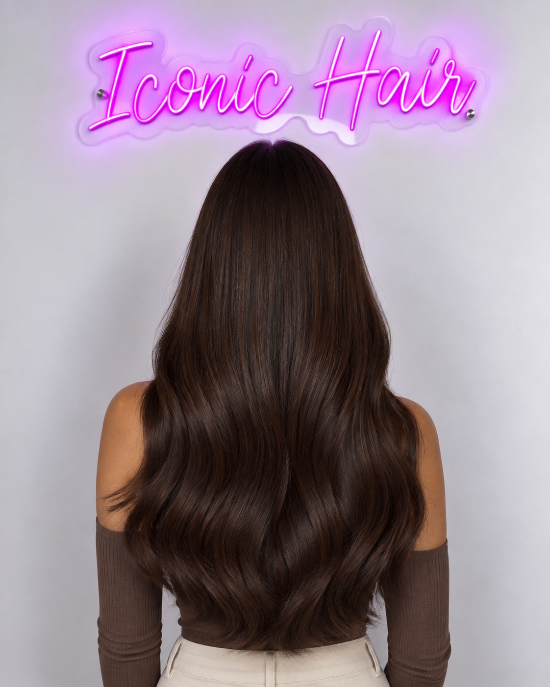 Extensiones 22 Pulgadas Tono Castaño Oscuro Iconic Hair