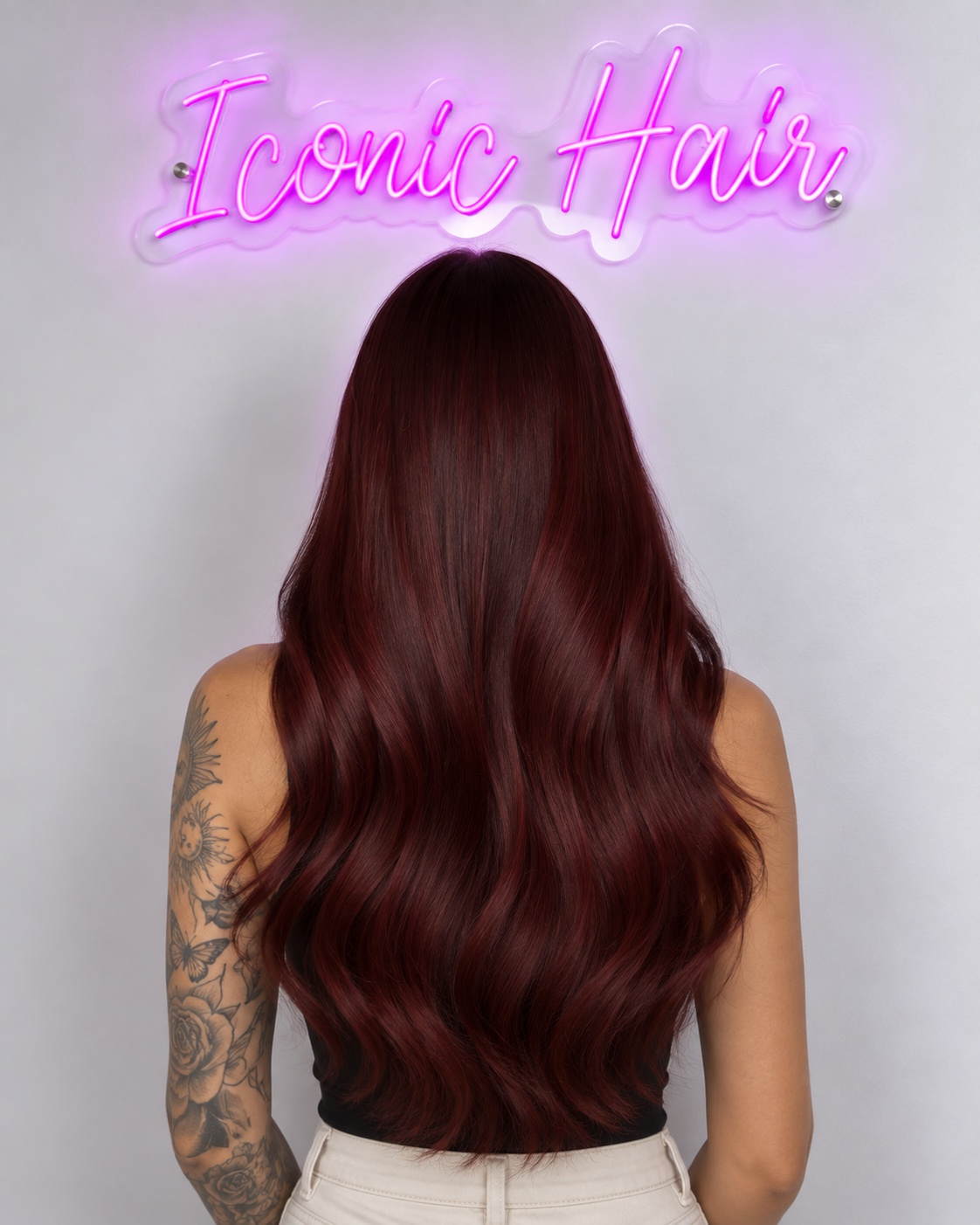 Extensiones 22 Pulgadas Tono Rojo Borgoña Iconic Hair